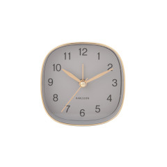 Budík Karlsson KA5957GY Travel Square, 9cm